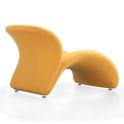 Fauteuil d’appoint Rosebud de Manhattan Comfort en mélange de laine - jaune