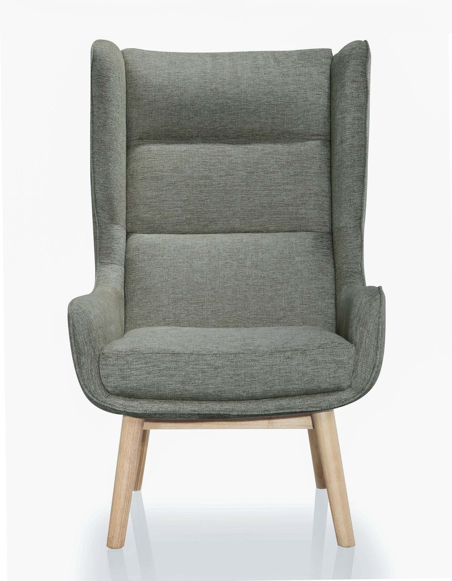 Fauteuil d'appoint sergée Sampson de Manhattan Comfort - graphite et naturel