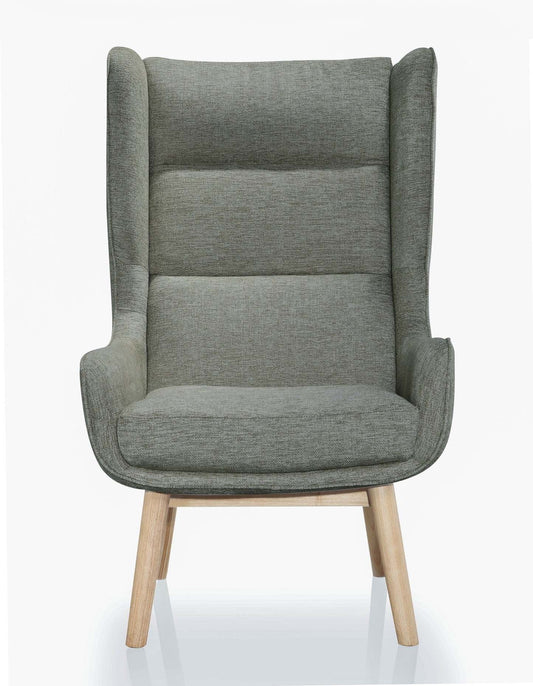 Fauteuil d'appoint sergée Sampson de Manhattan Comfort - graphite et naturel