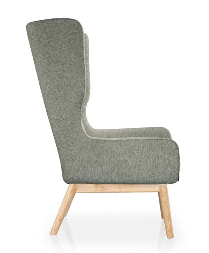 Fauteuil d'appoint sergée Sampson de Manhattan Comfort - graphite et naturel