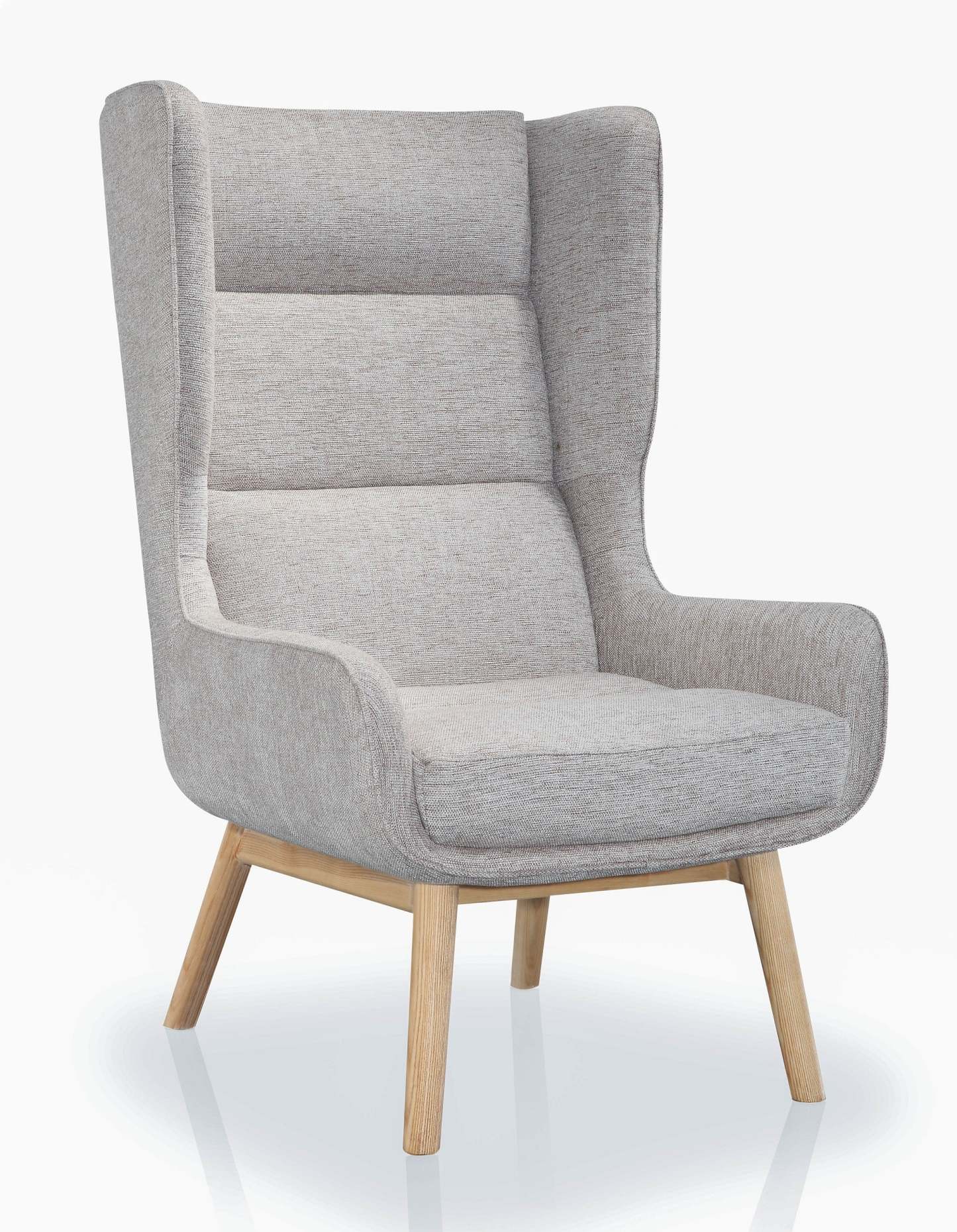 Fauteuil d'appoint sergée Sampson de Manhattan Comfort - blé et naturel