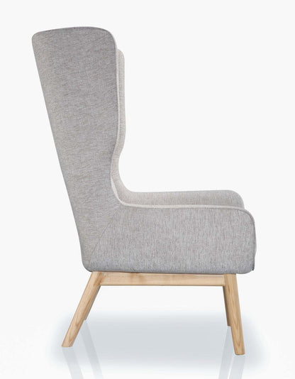 Fauteuil d'appoint sergée Sampson de Manhattan Comfort - blé et naturel