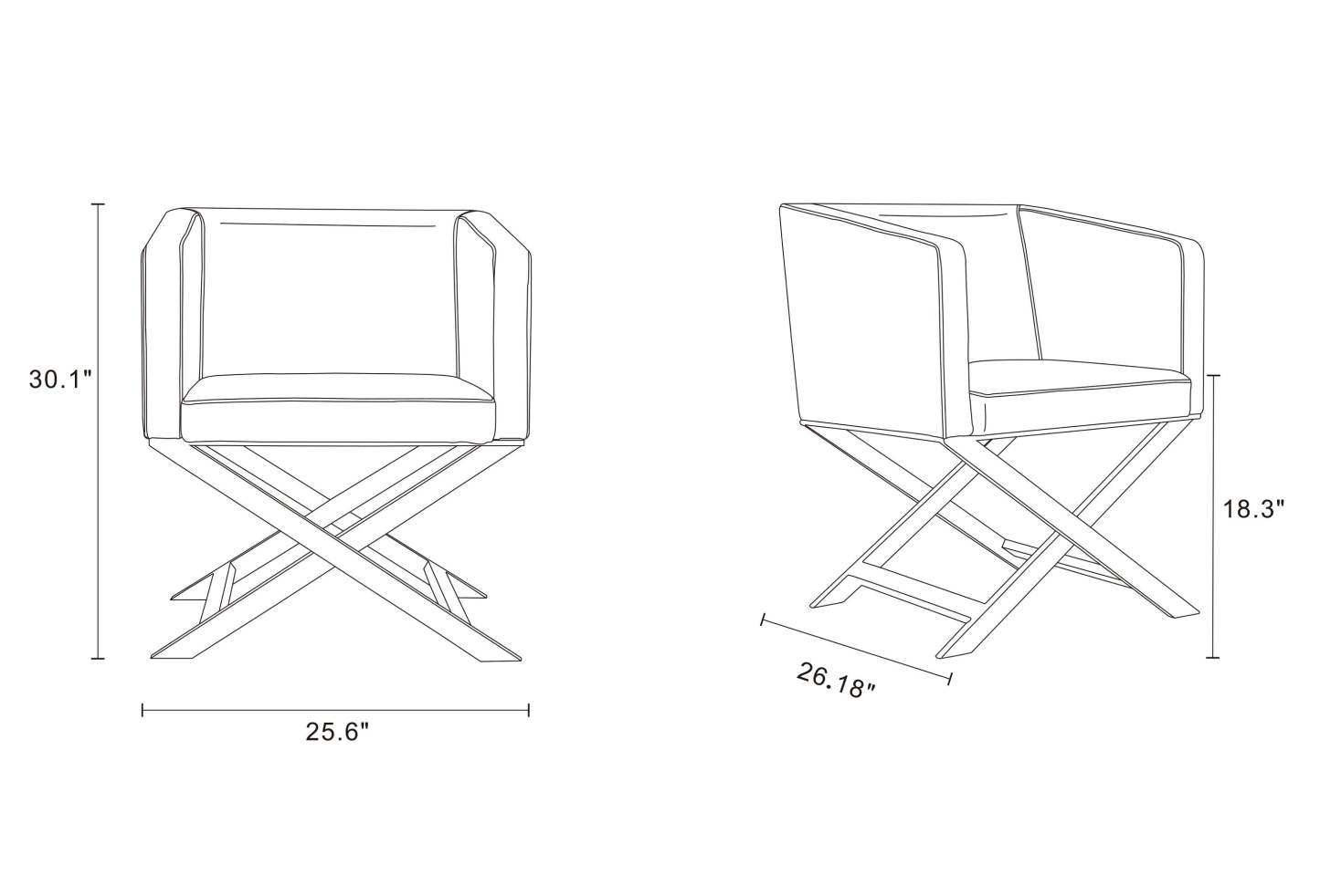 Manhattan Comfort Hollywood Polished Chrome Faux Leather Lounge Accent Chair - Black|Fauteuil d'appoint de détente Hollywood de Manhattan Comfort en chrome poli et en similicuir - noir