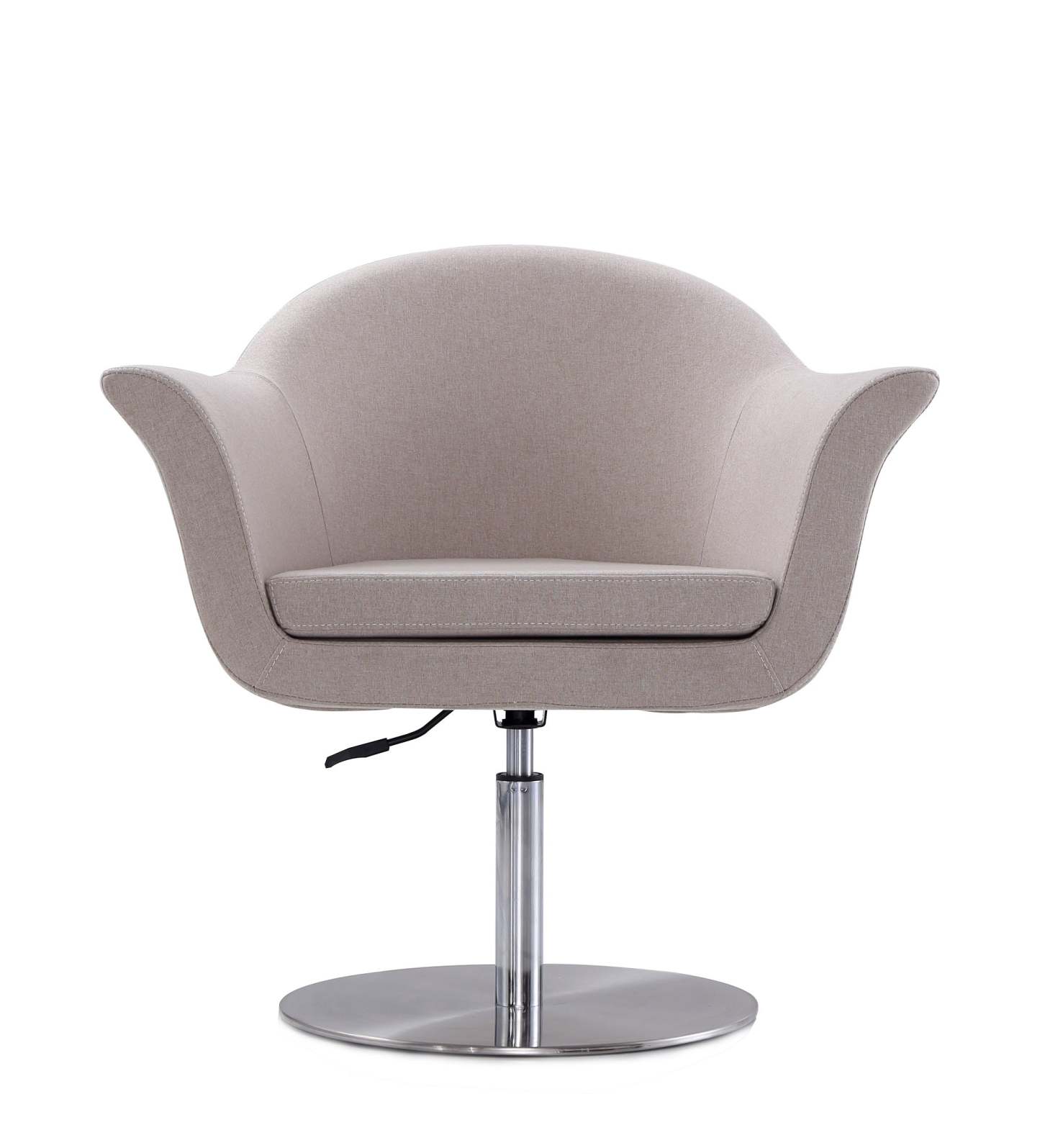 Manhattan Comfort Voyager Brushed Metal Braided Rotating Accent Chair - Barley|Chaise d'appoint réglable pivotante Voyager de Manhattan Comfort en métal brossé et en tissu - orge