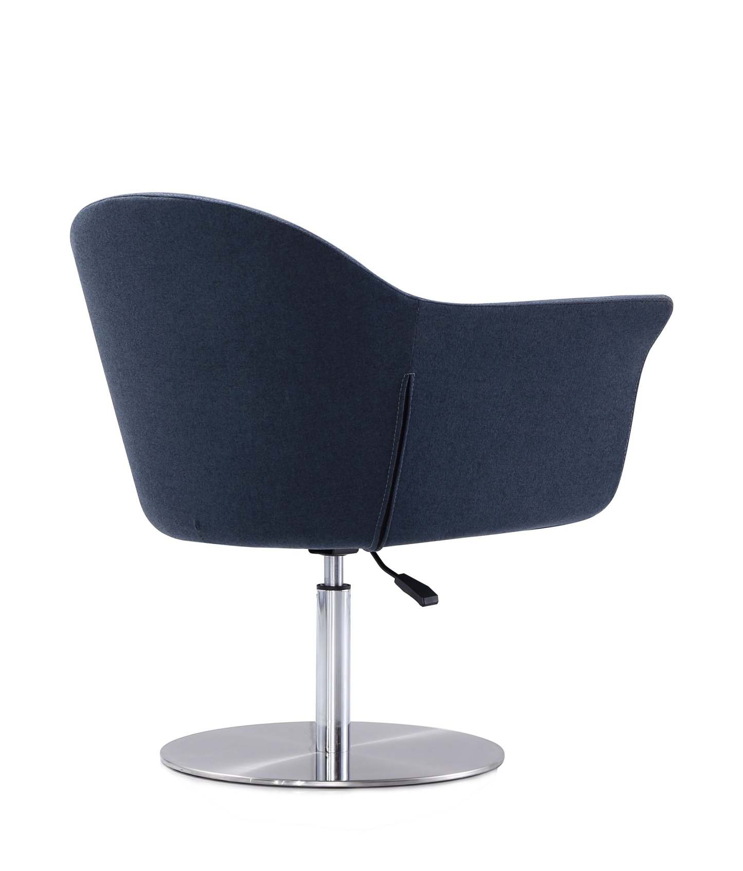 Manhattan Comfort Voyager Brushed Metal Braided Rotating Accent Chair - Smokey Blue|Chaise d'appoint réglable pivotante Voyager de Manhattan Comfort en métal brossé et en tissu - bleu fumé