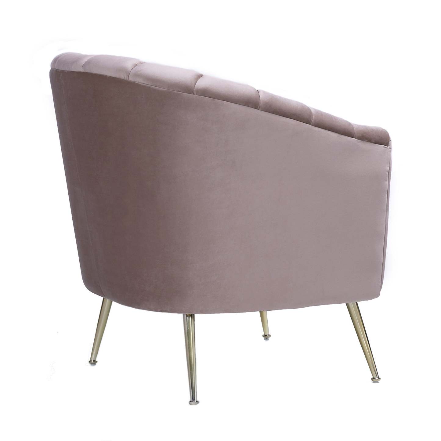 Manhattan Comfort Rosemont Velvet Accent Chair - Blush &amp; Gold|Fauteuil d'appoint Rosemont de Manhattan Comfort en velours - rose tendre et doré
