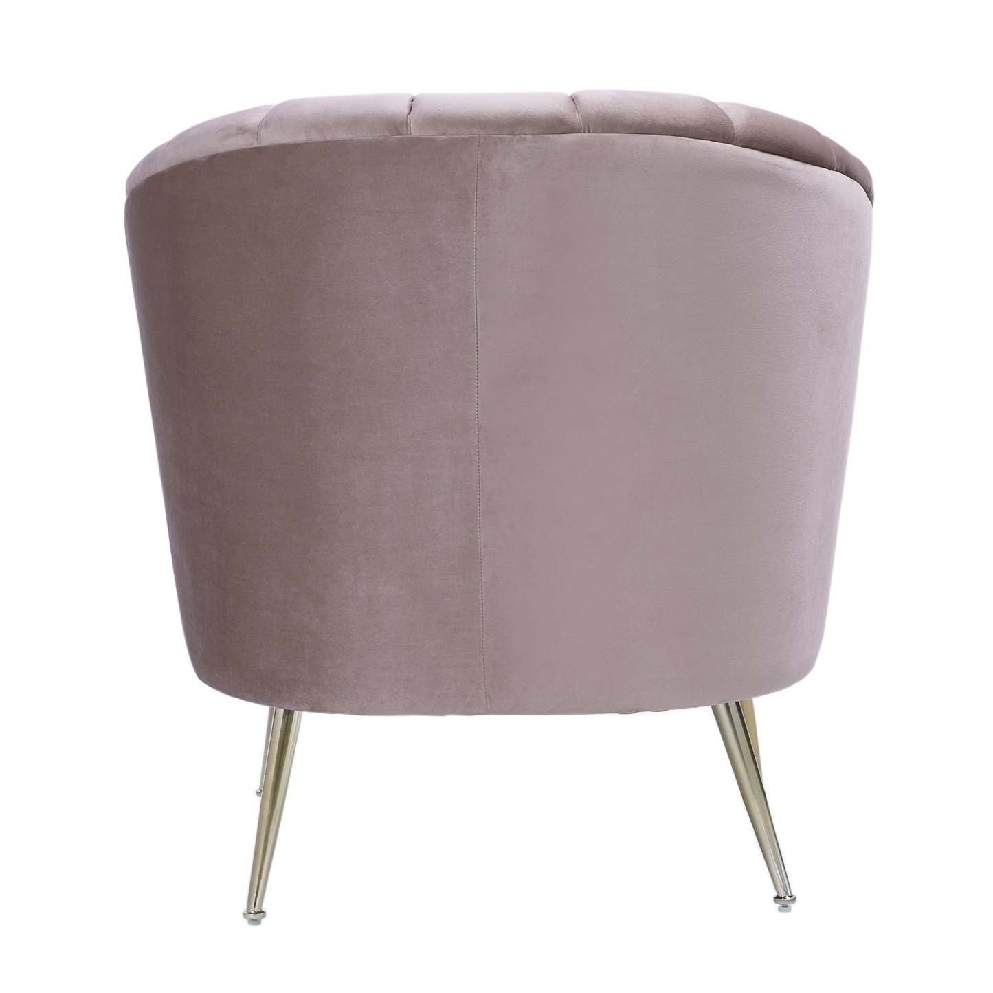 Manhattan Comfort Rosemont Velvet Accent Chair - Blush &amp; Gold|Fauteuil d'appoint Rosemont de Manhattan Comfort en velours - rose tendre et doré