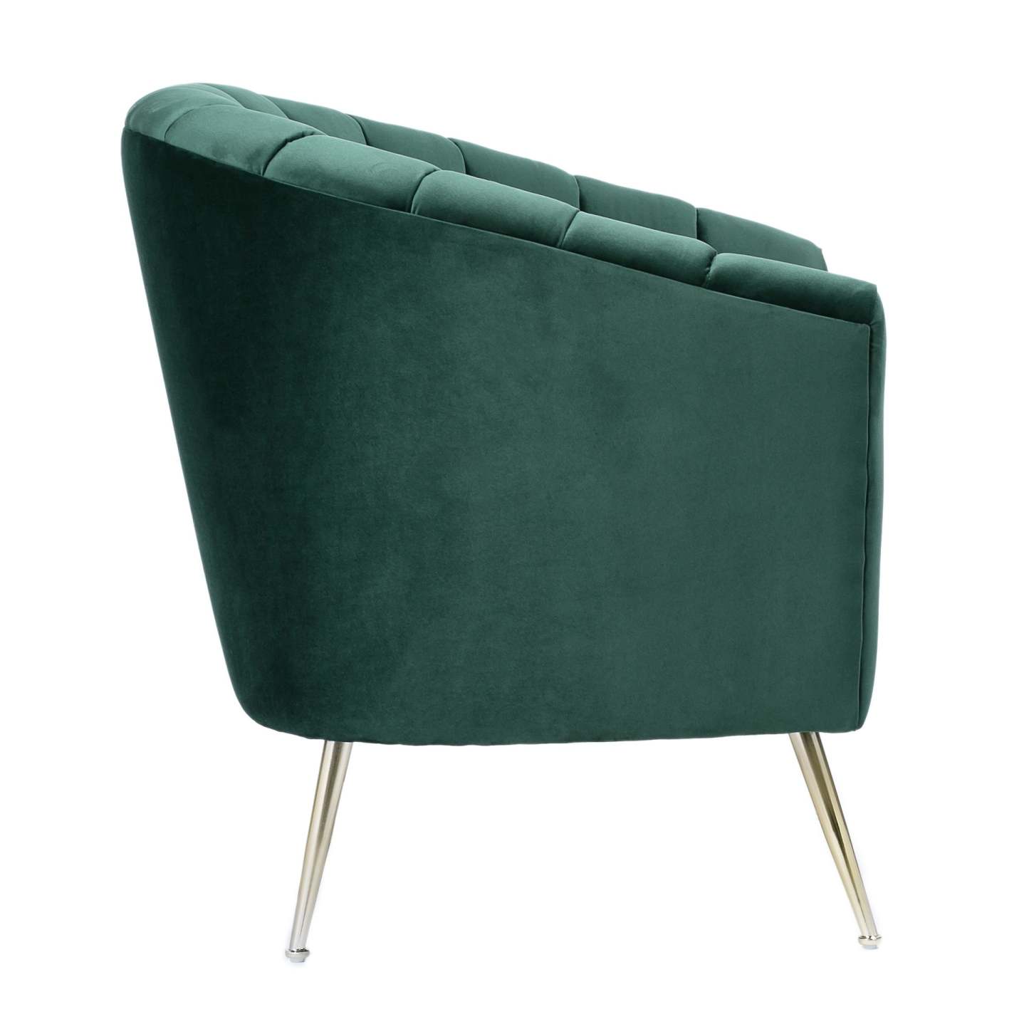 Manhattan Comfort Rosemont Velvet Accent Chair - Green &amp; Gold|Fauteuil d'appoint Rosemont de Manhattan Comfort en velours - vert et doré
