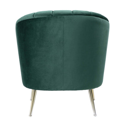 Manhattan Comfort Rosemont Velvet Accent Chair - Green &amp; Gold|Fauteuil d'appoint Rosemont de Manhattan Comfort en velours - vert et doré