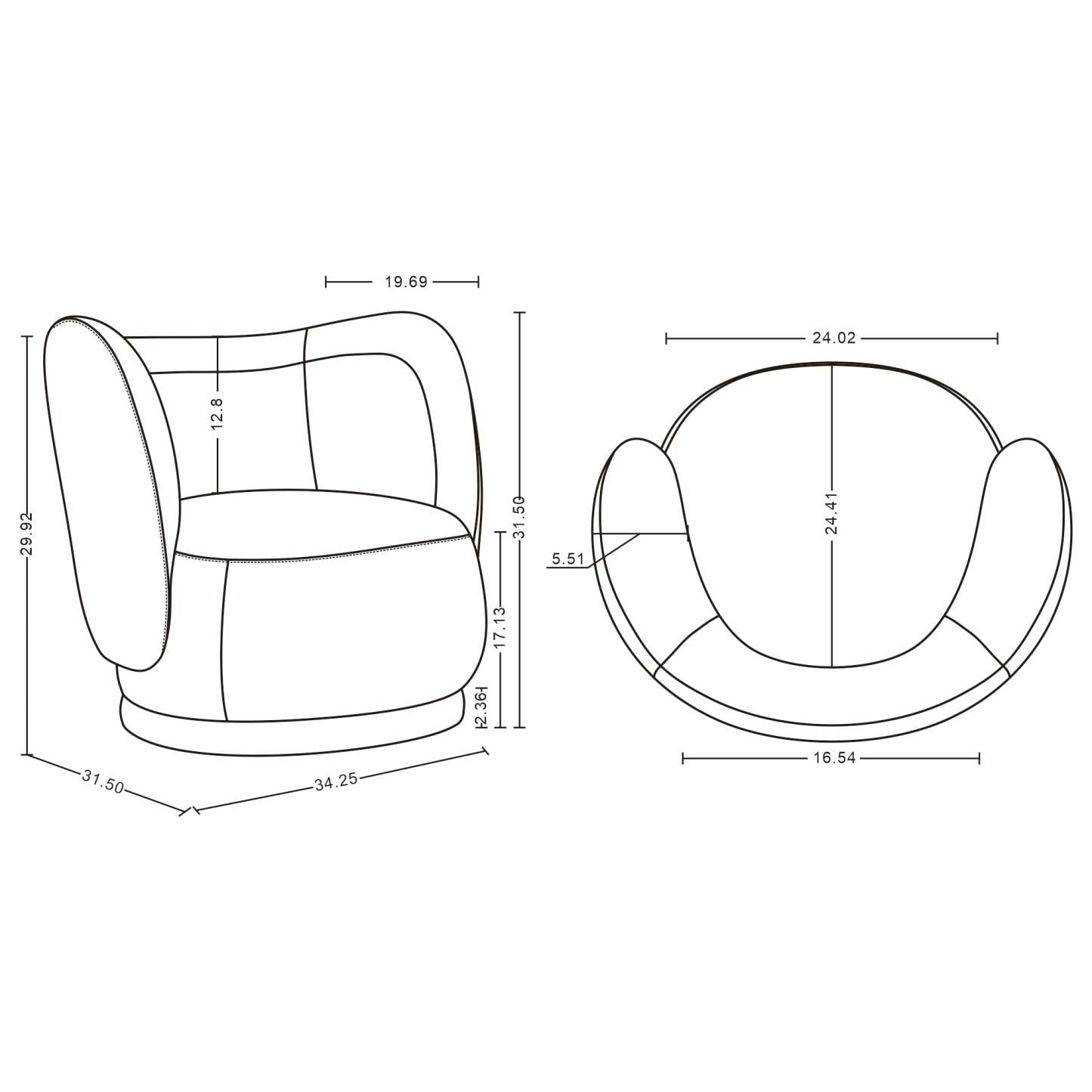 Fauteuil d'appoint contemporain Siri de Manhattan Comfort en lin tissé avec coussins - blé