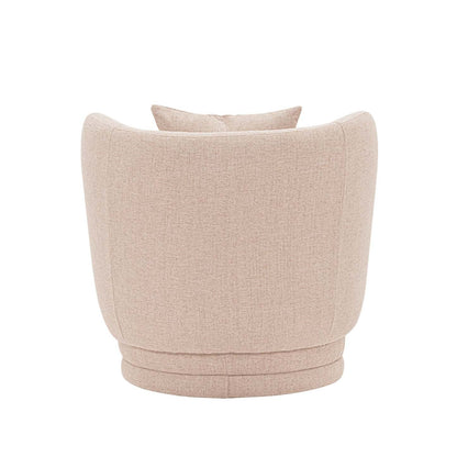 Fauteuil d'appoint contemporain Siri de Manhattan Comfort en lin tissé avec coussins - blé