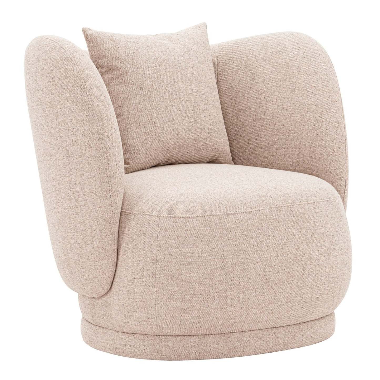 Fauteuil d'appoint contemporain Siri de Manhattan Comfort en lin tissé avec coussins - blé