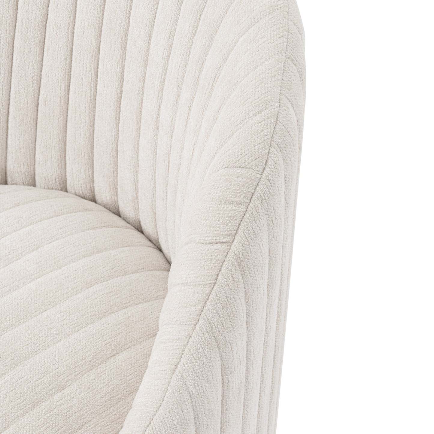 Fauteuil d’appoint pivotant moderne Leela de Manhattan Comfort en chenille - crème