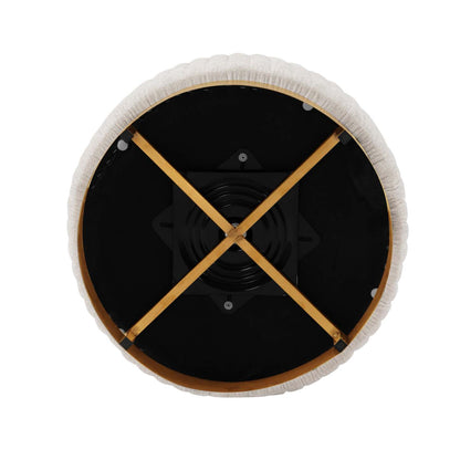 Fauteuil d’appoint pivotant moderne Leela de Manhattan Comfort en chenille - crème