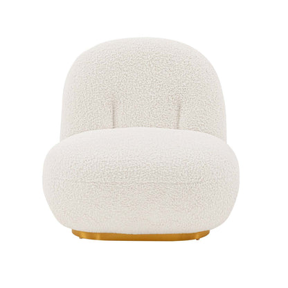 Manhattan Comfort Modern Edina Chenille Accent Chair - White|Fauteuil d'appoint moderne Edina de Manhattan Comfort en chenille - blanc