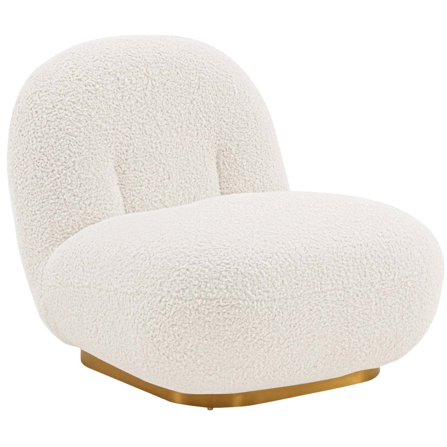 Manhattan Comfort Modern Edina Chenille Accent Chair - White|Fauteuil d'appoint moderne Edina de Manhattan Comfort en chenille - blanc