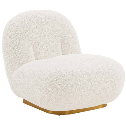 Manhattan Comfort Modern Edina Chenille Accent Chair - White|Fauteuil d'appoint moderne Edina de Manhattan Comfort en chenille - blanc