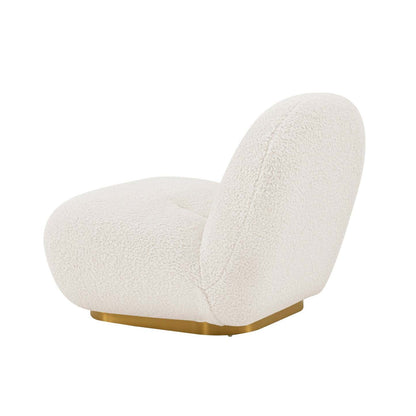 Manhattan Comfort Modern Edina Chenille Accent Chair - White|Fauteuil d'appoint moderne Edina de Manhattan Comfort en chenille - blanc