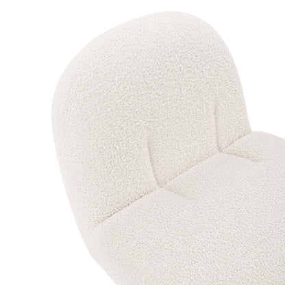 Manhattan Comfort Modern Edina Chenille Accent Chair - White|Fauteuil d'appoint moderne Edina de Manhattan Comfort en chenille - blanc