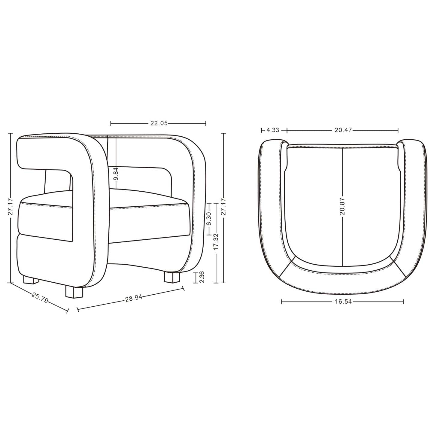 Manhattan Comfort Modern Amirah Velvet Accent Chair - Black|Fauteuil d'appoint moderne Amirah de Manhattan Comfort en velours - noir