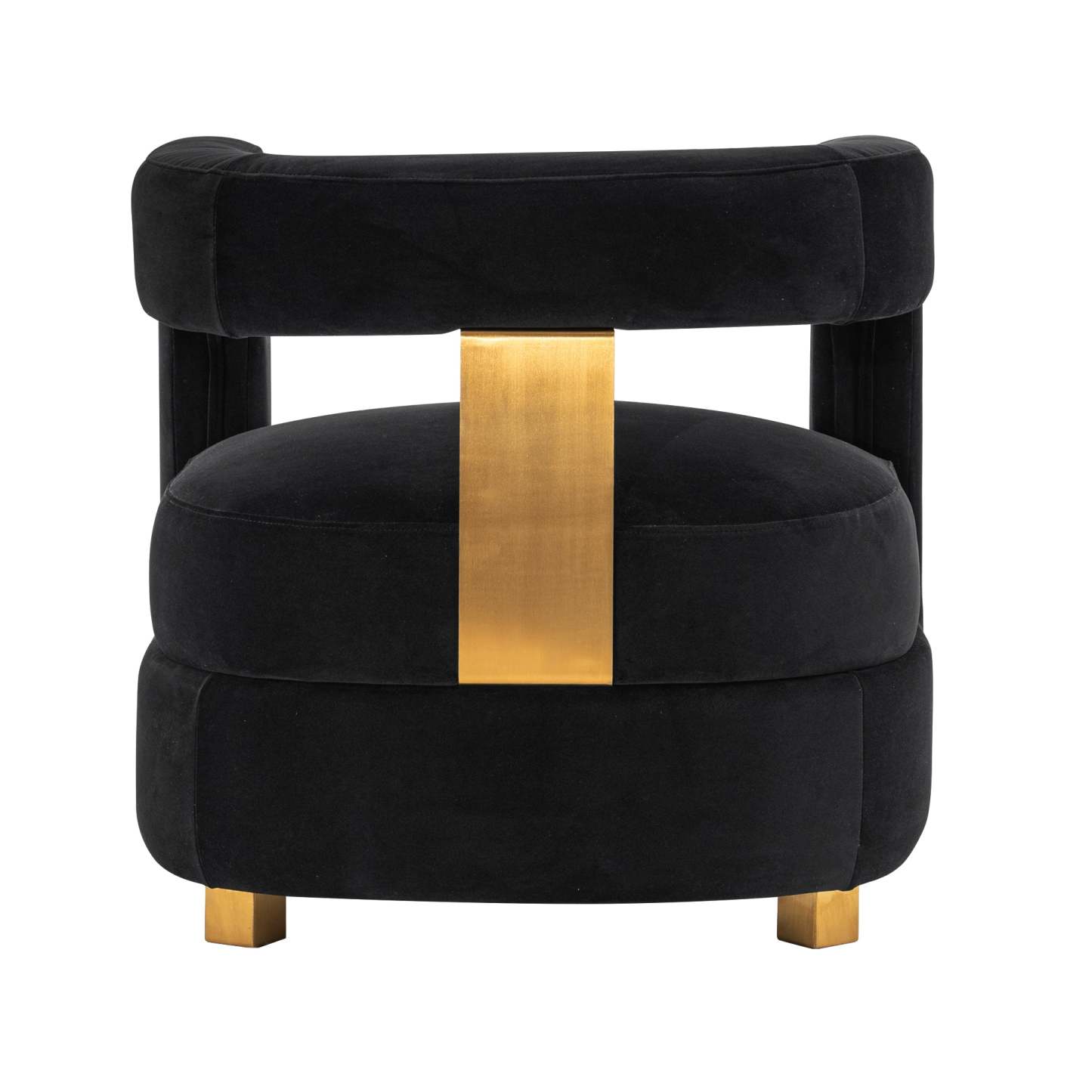 Manhattan Comfort Modern Amirah Velvet Accent Chair - Black|Fauteuil d'appoint moderne Amirah de Manhattan Comfort en velours - noir