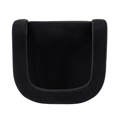 Manhattan Comfort Modern Amirah Velvet Accent Chair - Black|Fauteuil d'appoint moderne Amirah de Manhattan Comfort en velours - noir