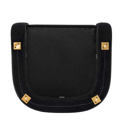 Manhattan Comfort Modern Amirah Velvet Accent Chair - Black|Fauteuil d'appoint moderne Amirah de Manhattan Comfort en velours - noir