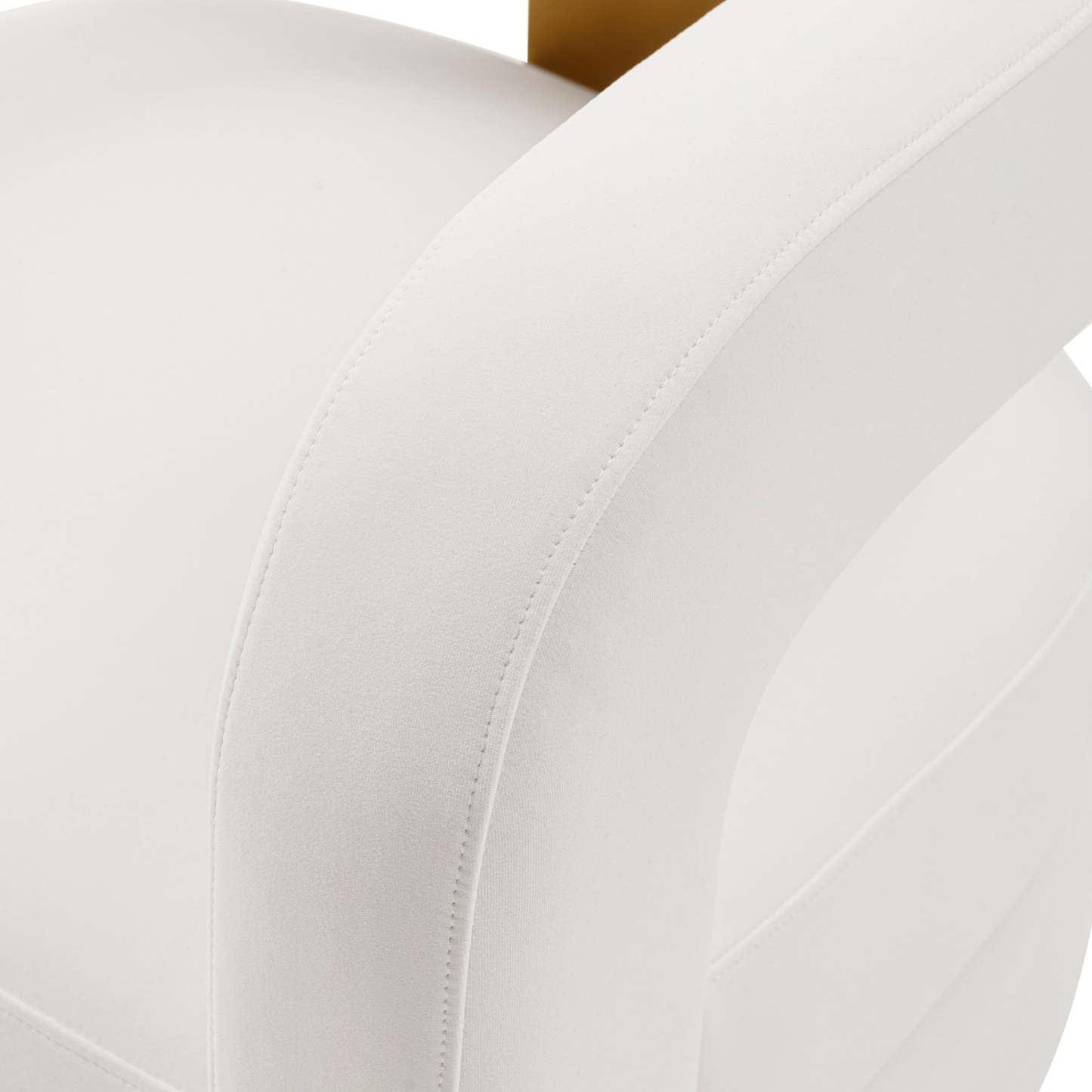 Manhattan Comfort Modern Amirah Velvet Accent Chair - White|Fauteuil d'appoint moderne Amirah de Manhattan Comfort en velours - blanc