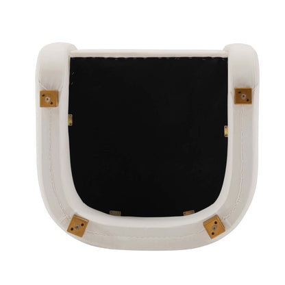 Manhattan Comfort Modern Amirah Velvet Accent Chair - White|Fauteuil d'appoint moderne Amirah de Manhattan Comfort en velours - blanc