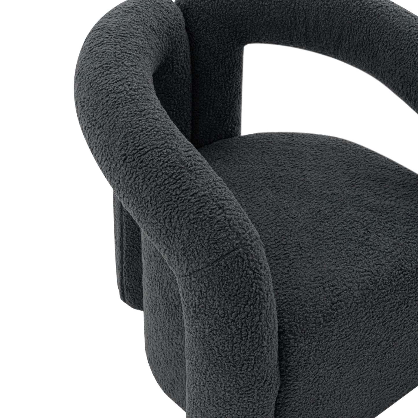 Manhattan Comfort Modern Darian Chenille Accent Chair - Black|Chaise d'appoint moderne Darian de Manhattan Comfort en chenille - noire