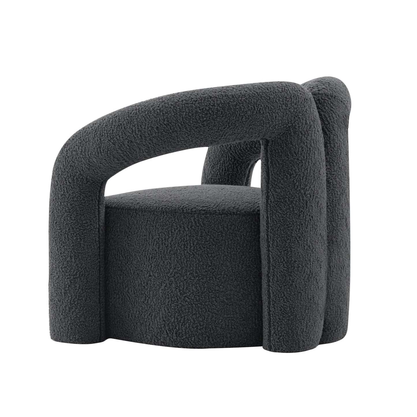 Manhattan Comfort Modern Darian Chenille Accent Chair - Black|Chaise d'appoint moderne Darian de Manhattan Comfort en chenille - noire