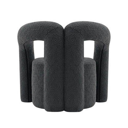 Manhattan Comfort Modern Darian Chenille Accent Chair - Black|Chaise d'appoint moderne Darian de Manhattan Comfort en chenille - noire