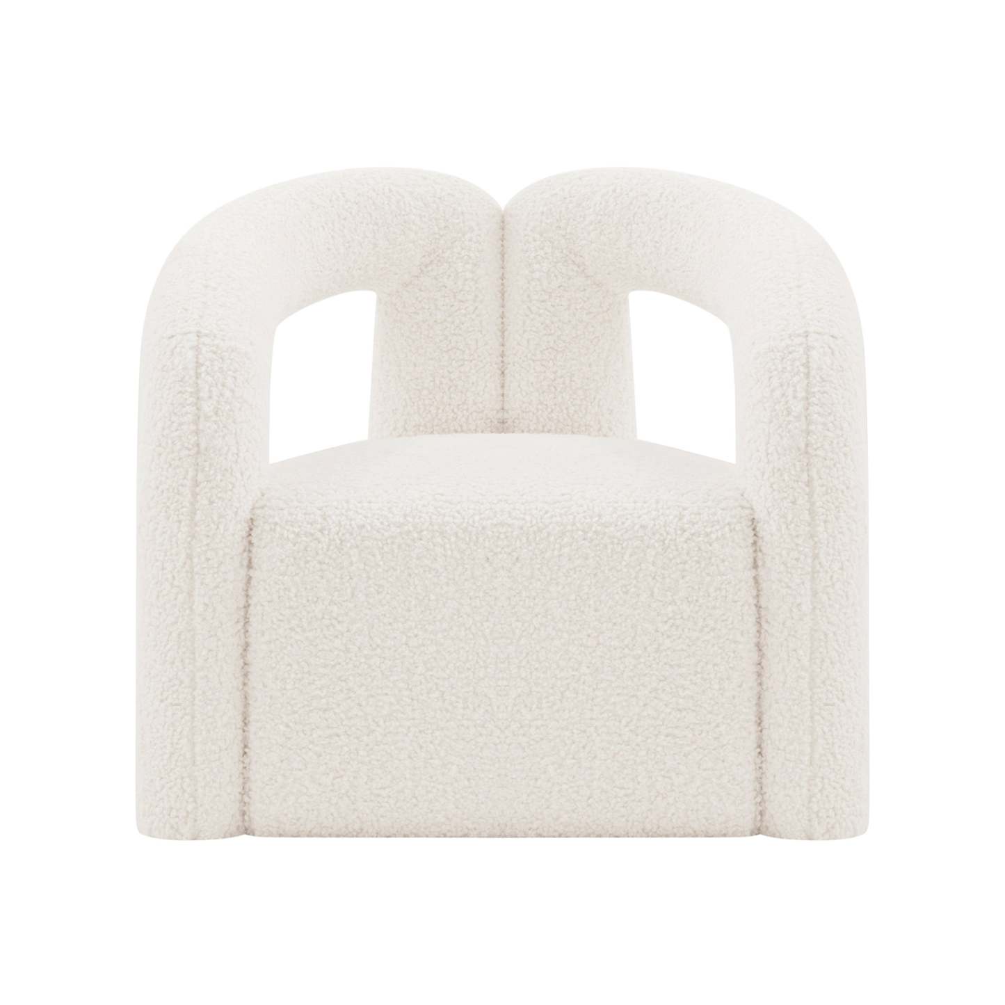 Manhattan Comfort Modern Darian Chenille Accent Chair - Crème|Chaise d'appoint moderne Darian de Manhattan Comfort en chenille - crème