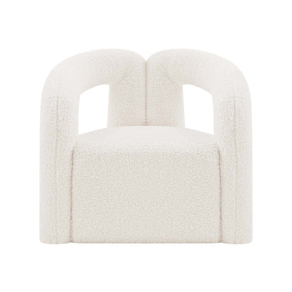 Manhattan Comfort Modern Darian Chenille Accent Chair - Crème|Chaise d'appoint moderne Darian de Manhattan Comfort en chenille - crème