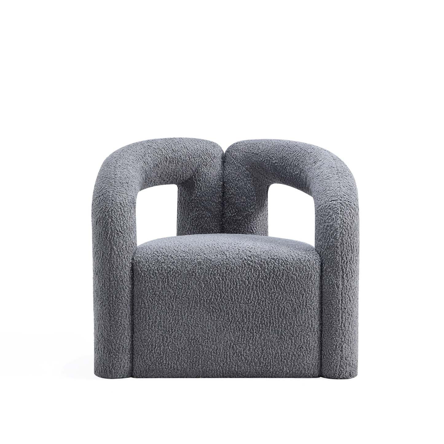 Manhattan Comfort Modern Darian Chenille Accent Chair - Gris|Chaise d'appoint moderne Darian de Manhattan Comfort en chenille - grise