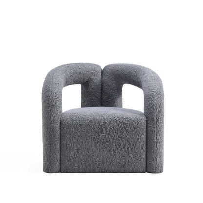 Manhattan Comfort Modern Darian Chenille Accent Chair - Gris|Chaise d'appoint moderne Darian de Manhattan Comfort en chenille - grise