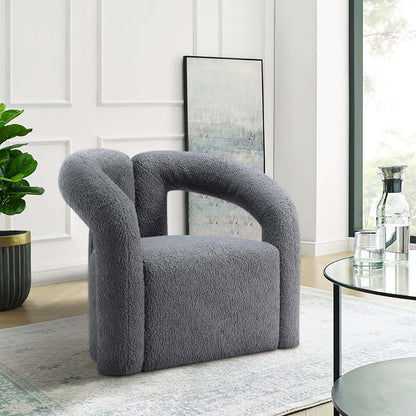Manhattan Comfort Modern Darian Chenille Accent Chair - Gris|Chaise d'appoint moderne Darian de Manhattan Comfort en chenille - grise