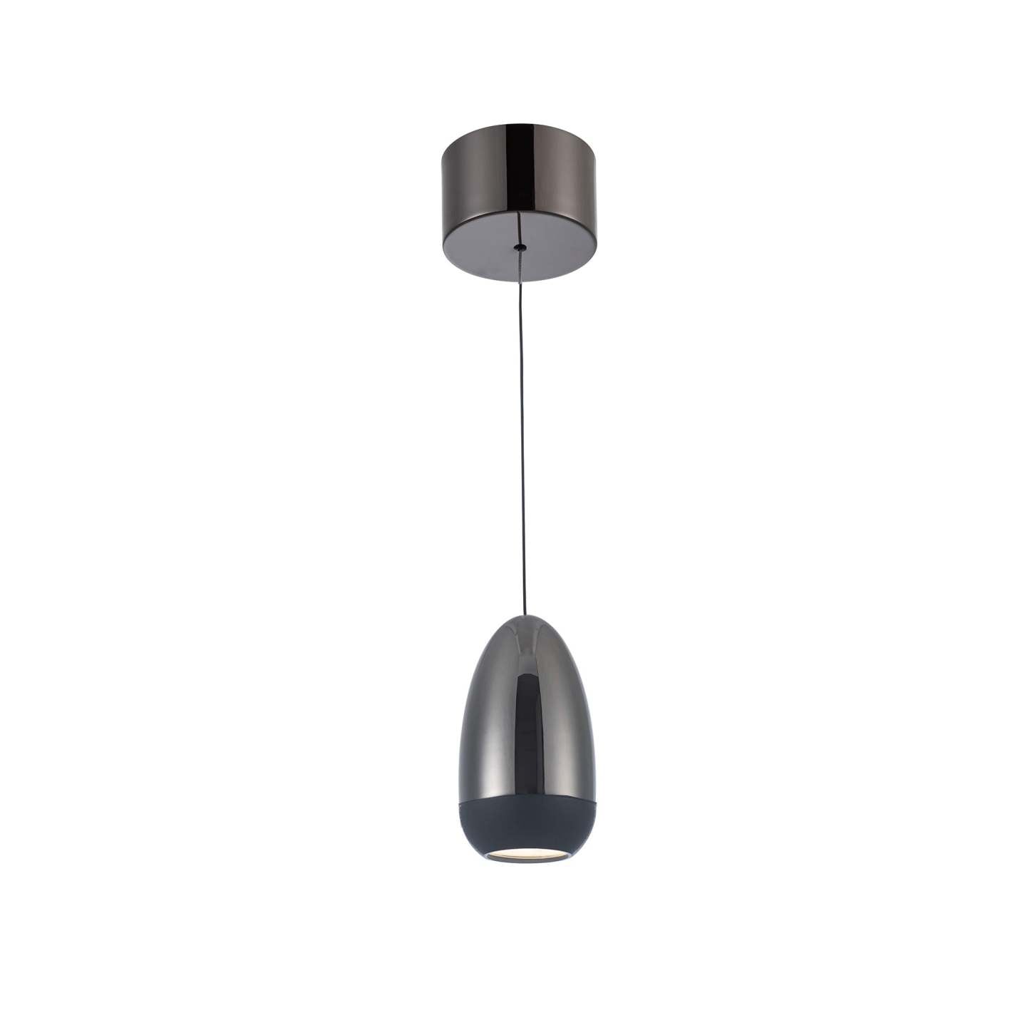 Luminaire suspendu Royal Pearl gris métallique à DEL intégrées