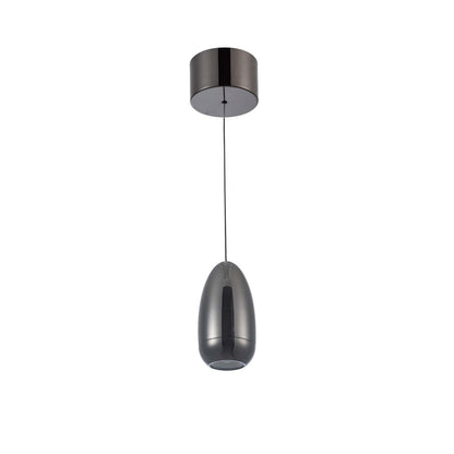 Luminaire suspendu Royal Pearl gris métallique à DEL intégrées