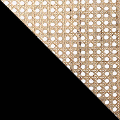 Manhattan Comfort Versailles Armchair - Noir &amp; Canne Naturelle|Fauteuil à accoudoirs Versailles de Manhattan Comfort - noir et canne naturelle