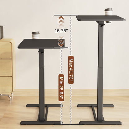 Table d'ordinateur portable mobile FunniHomi 28/32, réglable en hauteur, avec roulettes, blanc/noir, pour lit et canapé