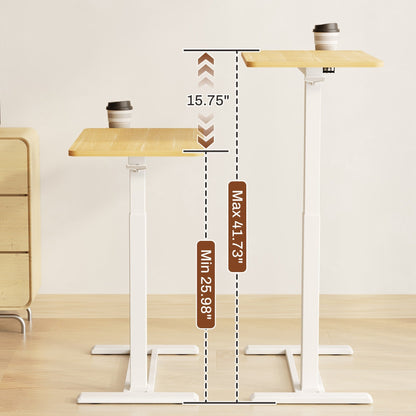 Table d'ordinateur portable mobile FunniHomi 28/32, réglable en hauteur, avec roulettes, blanc/noir, pour lit et canapé