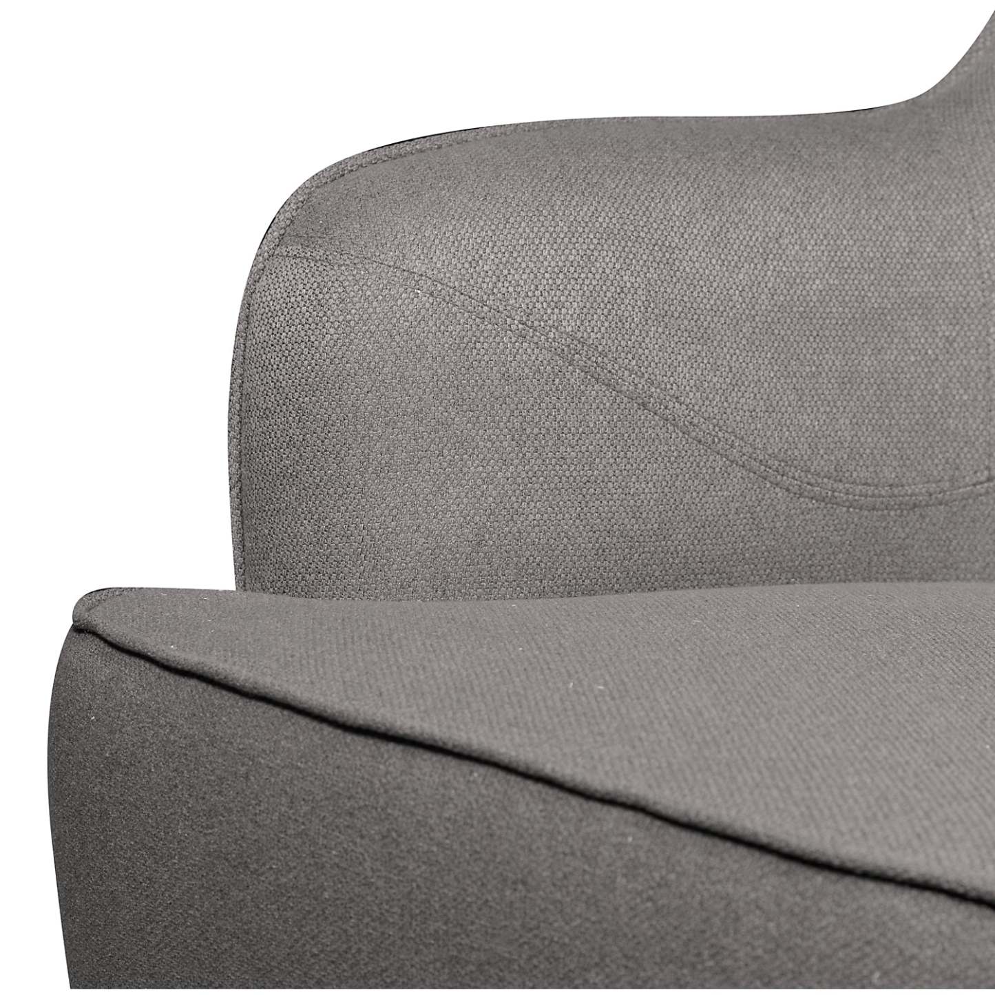 Aimy 28 Chaise d'appoint en tissu aspect lin avec pieds cylindriques en bois - Gris foncé | Fauteuil d'appoint Aimy de 28 po en tissu d'apparence lin avec pattes cylindriques en bois - gris foncé