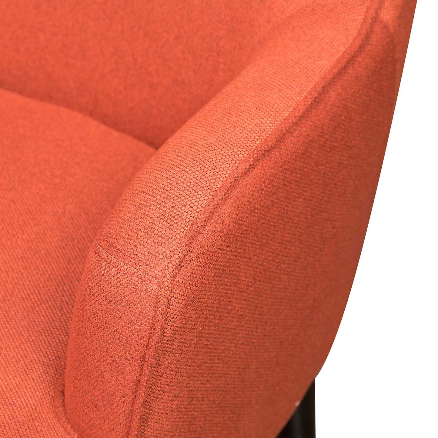 Aimy 28 Chaise d'appoint en tissu aspect lin avec pieds cylindriques en bois - Orange | Fauteuil d'appoint Aimy de 28 po en tissu d'apparence lin avec pattes cylindriques en bois - orange