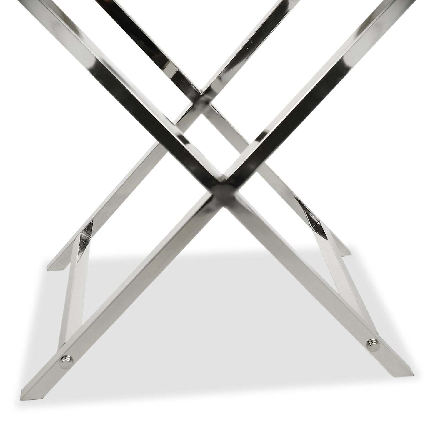 Table d'appoint Alana 18,25 avec rangement - Gris et Chrome|Table d'appoint Alana de 18,25 po avec rangement - grise et chrome