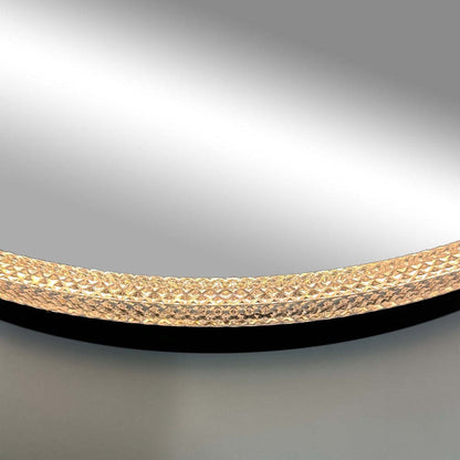 Miroir LED Collection Reflections - Noir Mat|Miroir de la collection Reflections éclairé à DEL - noir mat