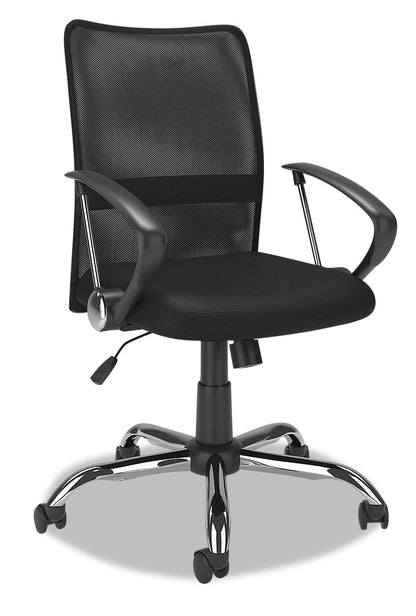 Chaise de bureau réglable Andre 24 en maille - Noir|Chaise de bureau réglable Andre de 24 po en mailles - noire