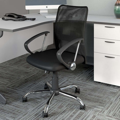 Chaise de bureau réglable Andre 24 en maille - Noir|Chaise de bureau réglable Andre de 24 po en mailles - noire