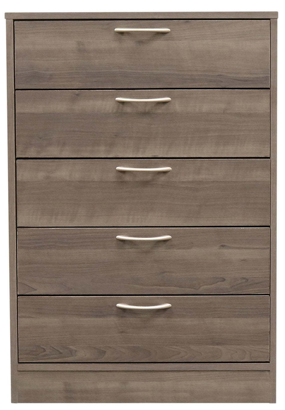 Commode de chambre à coucher Arlo, 5 tiroirs, 23,6 L x 36,2 H, Fabriquée au Canada - Gris/Marron | Commode verticale Arlo de 23,6 po (L) x 36,2 po (H) à 5 tiroirs pour la chambre à coucher, fabriquée au Canada - gris-brun
