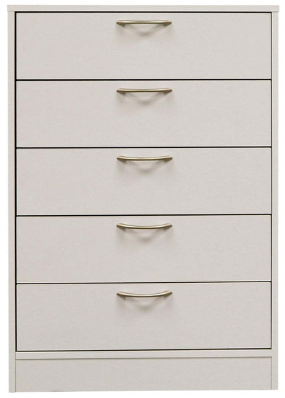 Commode de chambre à coucher Arlo, 5 tiroirs, 23,6 L x 36,2 H, fabriquée au Canada - Blanc | Commode verticale Arlo de 23,6 po (L) x 36,2 po (H) à 5 tiroirs pour la chambre à coucher, fabriquée au Canada - blanche